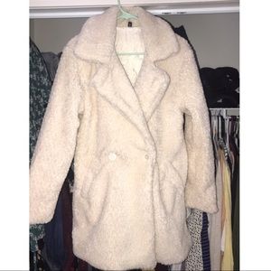 Plush trendy winter coat